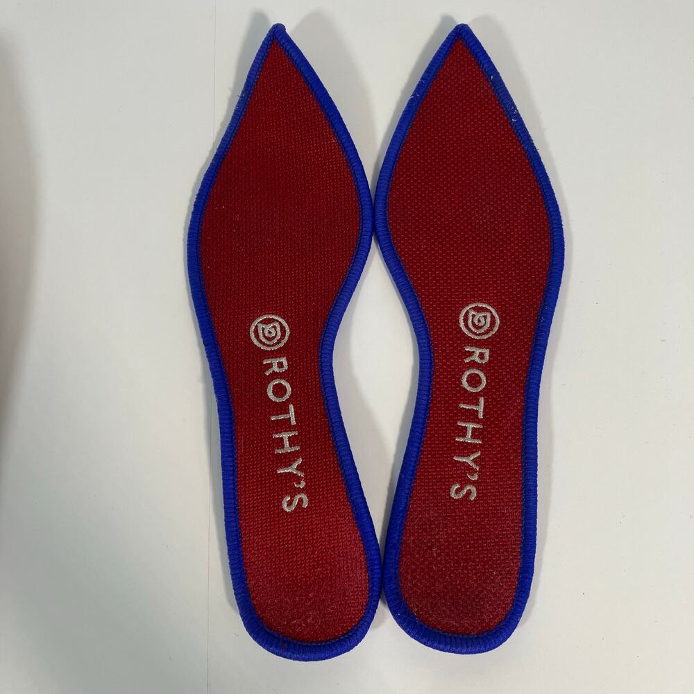 Rothy's The Point Bright Red Knit Fabric Pointed Toe Slip On Ballet Flats - Picture 16 of 16